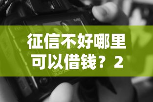 征信不好哪里可以借钱？2026最新测评10个黑了还能贷款平台