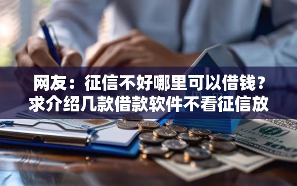 网友：征信不好哪里可以借钱？求介绍几款借款软件不看征信放款快