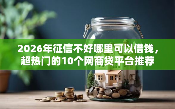 2026年征信不好哪里可以借钱，超热门的10个网商贷平台推荐