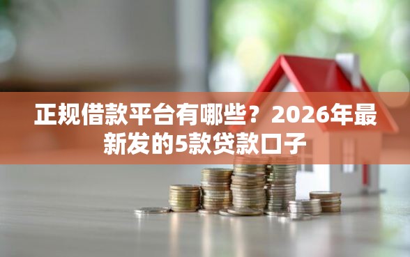 正规借款平台有哪些？2026年最新发的5款贷款口子