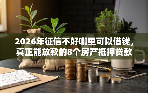 2026年征信不好哪里可以借钱，真正能放款的8个房产抵押贷款平台推荐