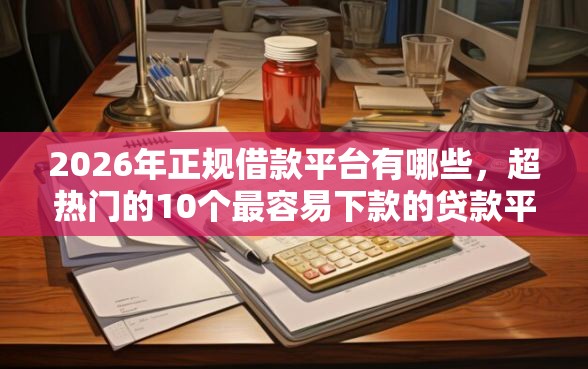 2026年正规借款平台有哪些，超热门的10个最容易下款的贷款平台推荐