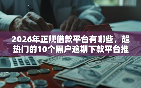 2026年正规借款平台有哪些，超热门的10个黑户逾期下款平台推荐