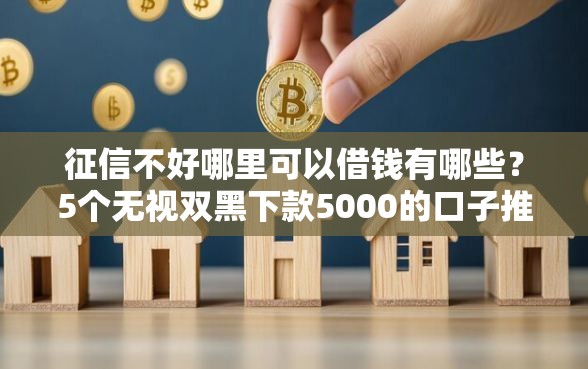 征信不好哪里可以借钱有哪些？5个无视双黑下款5000的口子推荐给你