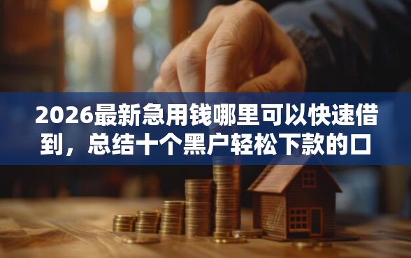 2026最新急用钱哪里可以快速借到，总结十个黑户轻松下款的口子！
