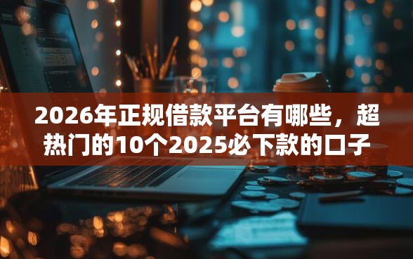 2026年正规借款平台有哪些，超热门的10个2025必下款的口子推荐