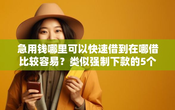 急用钱哪里可以快速借到在哪借比较容易？类似强制下款的5个口子参考