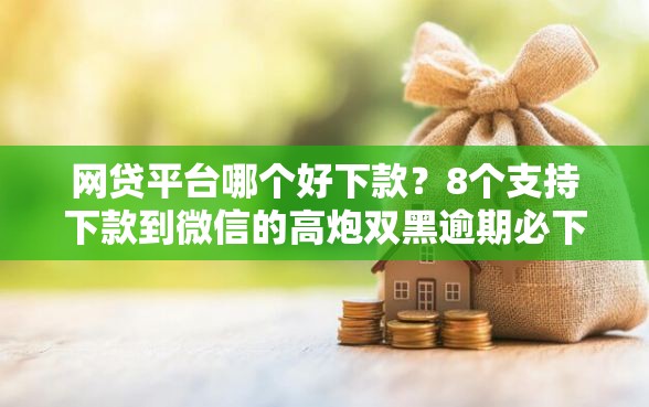 网贷平台哪个好下款？8个支持下款到微信的高炮双黑逾期必下款口子