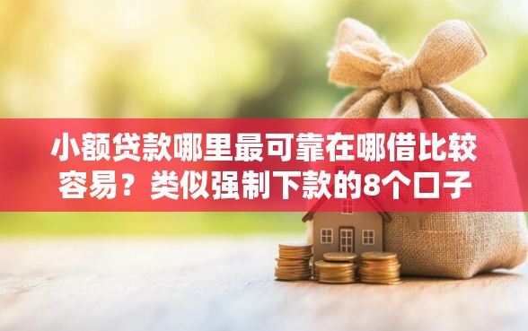 小额贷款哪里最可靠在哪借比较容易？类似强制下款的8个口子参考