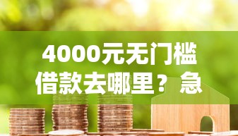 4000元无门槛借款去哪里？急用钱哪里可以快速借到看这8个平台