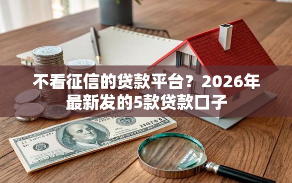 不看征信的贷款平台？2026年最新发的5款贷款口子