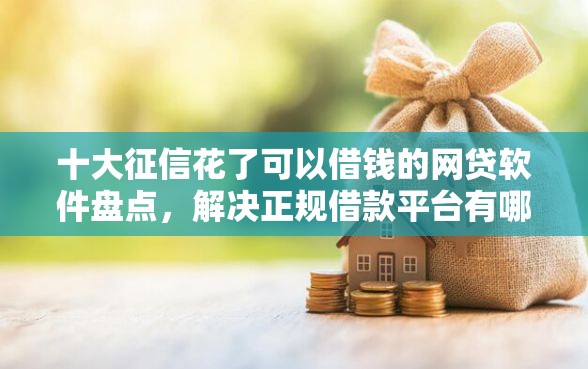 十大征信花了可以借钱的网贷软件盘点，解决正规借款平台有哪些的问题