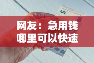 网友：急用钱哪里可以快速借到？求介绍几款台湾人借钱平台