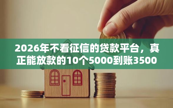 2026年不看征信的贷款平台，真正能放款的10个5000到账3500的平台推荐
