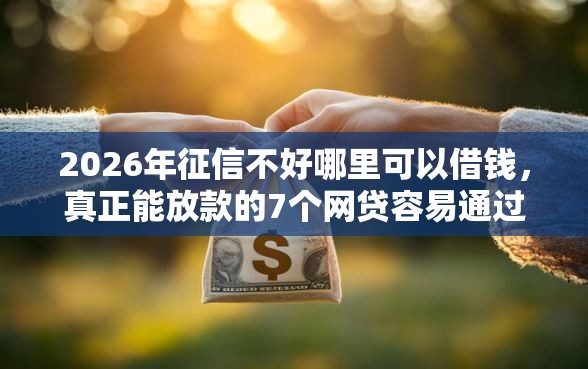 2026年征信不好哪里可以借钱，真正能放款的7个网贷容易通过的平台推荐