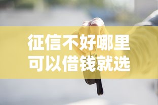 征信不好哪里可以借钱就选这7个20000元黑户可以做大额贷款口子