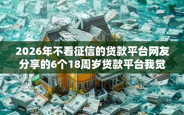 2026年不看征信的贷款平台网友分享的6个18周岁贷款平台我觉得不错！