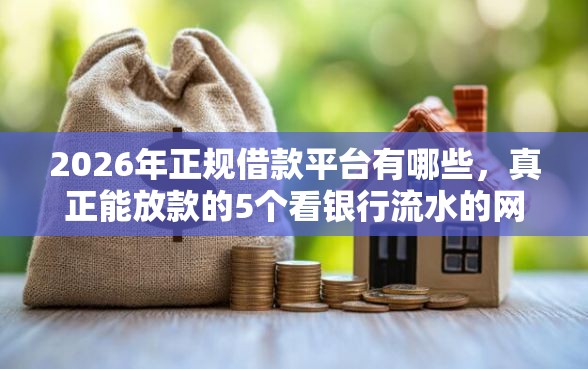 2026年正规借款平台有哪些，真正能放款的5个看银行流水的网贷平台推荐