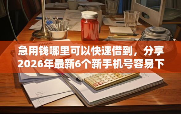 急用钱哪里可以快速借到，分享2026年最新6个新手机号容易下款的平台