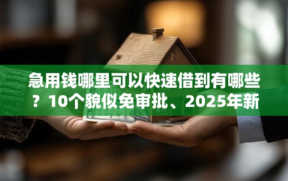 急用钱哪里可以快速借到有哪些？10个貌似免审批、2025年新平台黑户也能下款这种合集