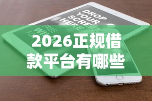 2026正规借款平台有哪些，差6千元就选这6个平台