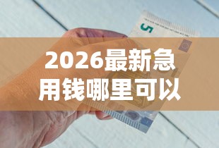 2026最新急用钱哪里可以快速借到，总结十个平台借钱不看综合评分！