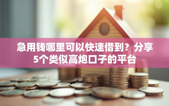 急用钱哪里可以快速借到？分享5个类似高炮口子的平台