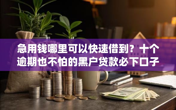 急用钱哪里可以快速借到？十个逾期也不怕的黑户贷款必下口子app