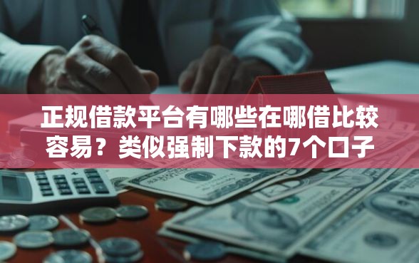 正规借款平台有哪些在哪借比较容易？类似强制下款的7个口子参考