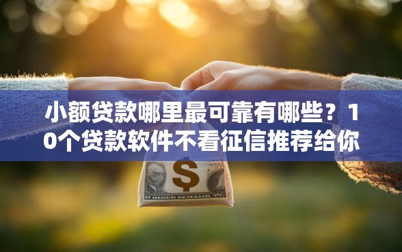 小额贷款哪里最可靠有哪些？10个贷款软件不看征信推荐给你