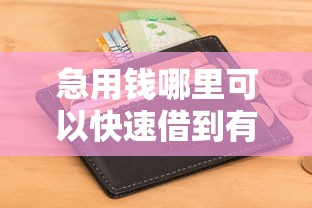 急用钱哪里可以快速借到有哪些？8个征信花居然都下款的平台推荐给你