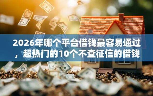 2026年哪个平台借钱最容易通过，超热门的10个不查征信的借钱平台推荐