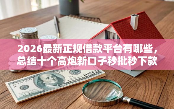 2026最新正规借款平台有哪些，总结十个高炮新口子秒批秒下款不上征信不用还的！