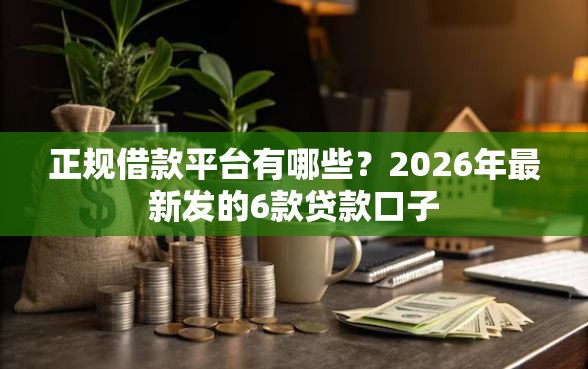 正规借款平台有哪些？2026年最新发的6款贷款口子