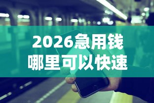 2026急用钱哪里可以快速借到，差6千元就选这7个平台