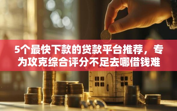 5个最快下款的贷款平台推荐，专为攻克综合评分不足去哪借钱难题