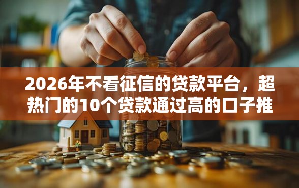 2026年不看征信的贷款平台，超热门的10个贷款通过高的口子推荐