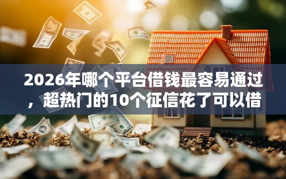 2026年哪个平台借钱最容易通过，超热门的10个征信花了可以借钱的网贷软件推荐