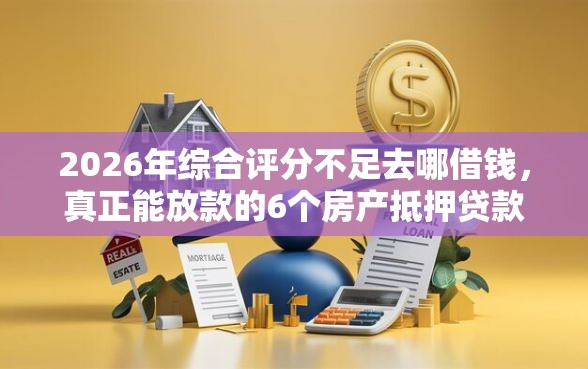 2026年综合评分不足去哪借钱，真正能放款的6个房产抵押贷款平台推荐