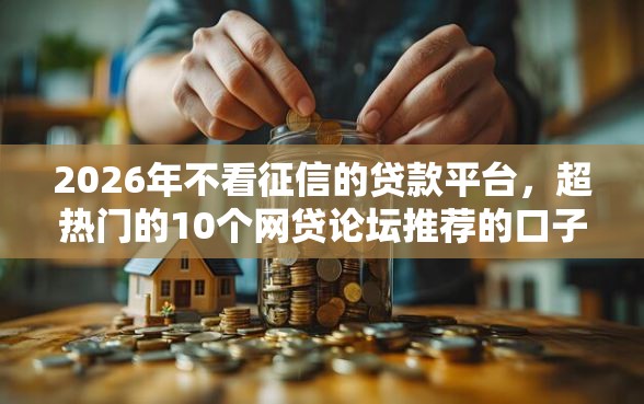 2026年不看征信的贷款平台，超热门的10个网贷论坛推荐的口子推荐