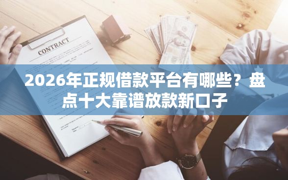 2026年正规借款平台有哪些？盘点十大靠谱放款新口子