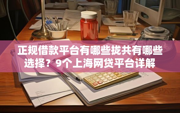 正规借款平台有哪些拢共有哪些选择？9个上海网贷平台详解