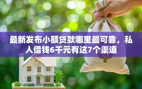 最新发布小额贷款哪里最可靠，私人借钱6千元有这7个渠道