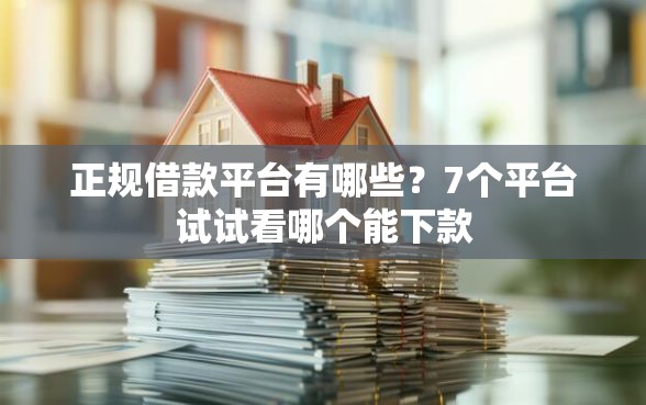 正规借款平台有哪些？7个平台试试看哪个能下款