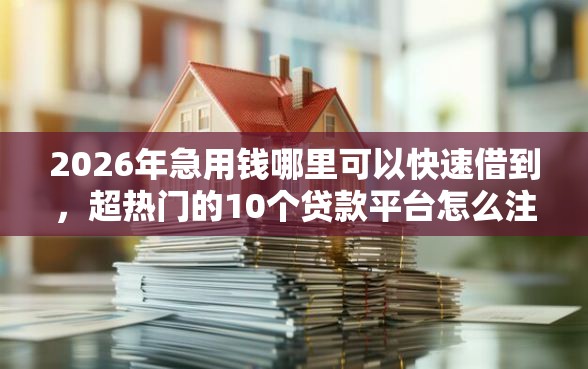 2026年急用钱哪里可以快速借到，超热门的10个贷款平台怎么注销推荐