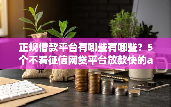 正规借款平台有哪些有哪些？5个不看征信网贷平台放款快的app推荐给你