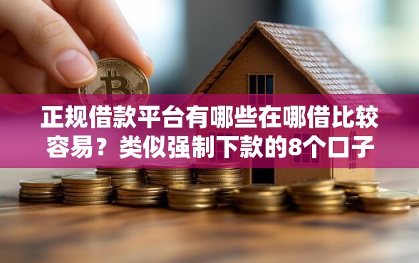 正规借款平台有哪些在哪借比较容易？类似强制下款的8个口子参考