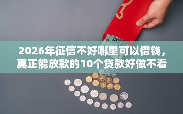 2026年征信不好哪里可以借钱，真正能放款的10个贷款好做不看征信的软件推荐