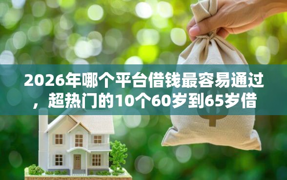 2026年哪个平台借钱最容易通过，超热门的10个60岁到65岁借款平台推荐