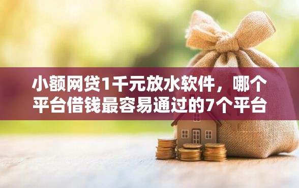 小额网贷1千元放水软件，哪个平台借钱最容易通过的7个平台介绍
